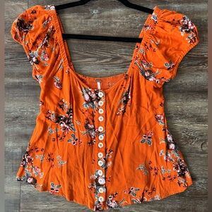 Free People orange top